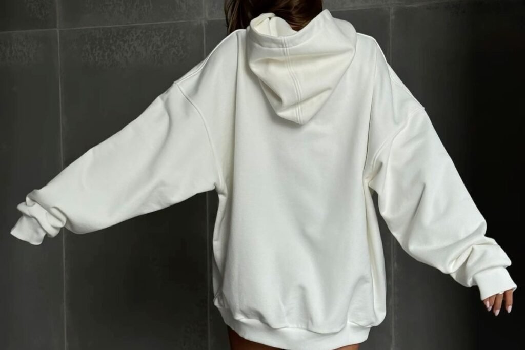 A solid-colored comfort hoodie
