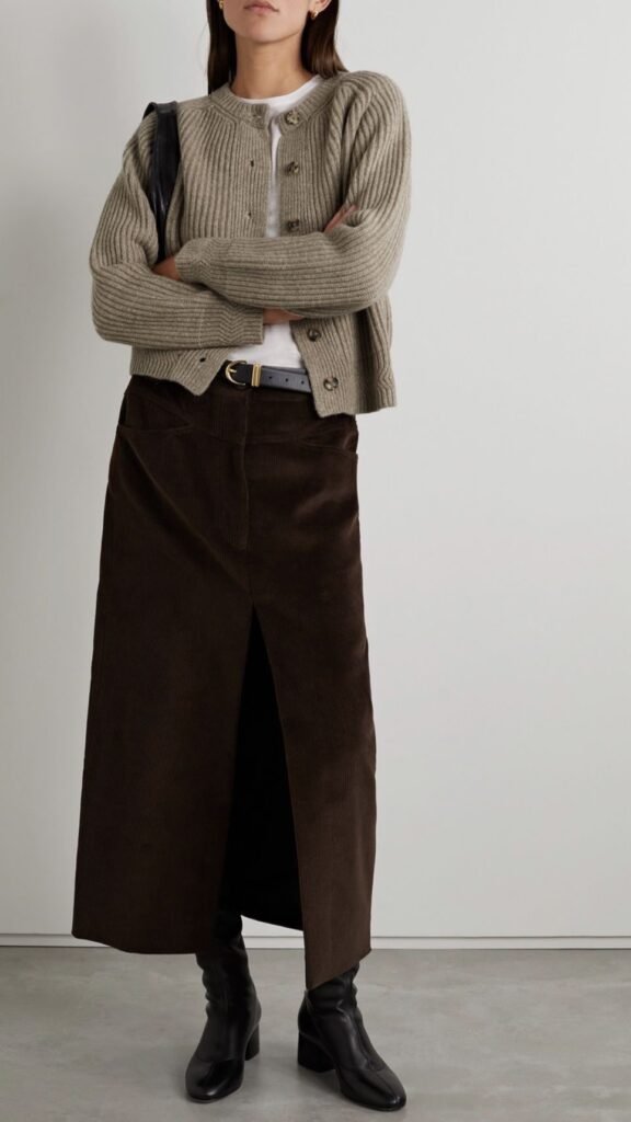 Office Outfit with a midi skirt