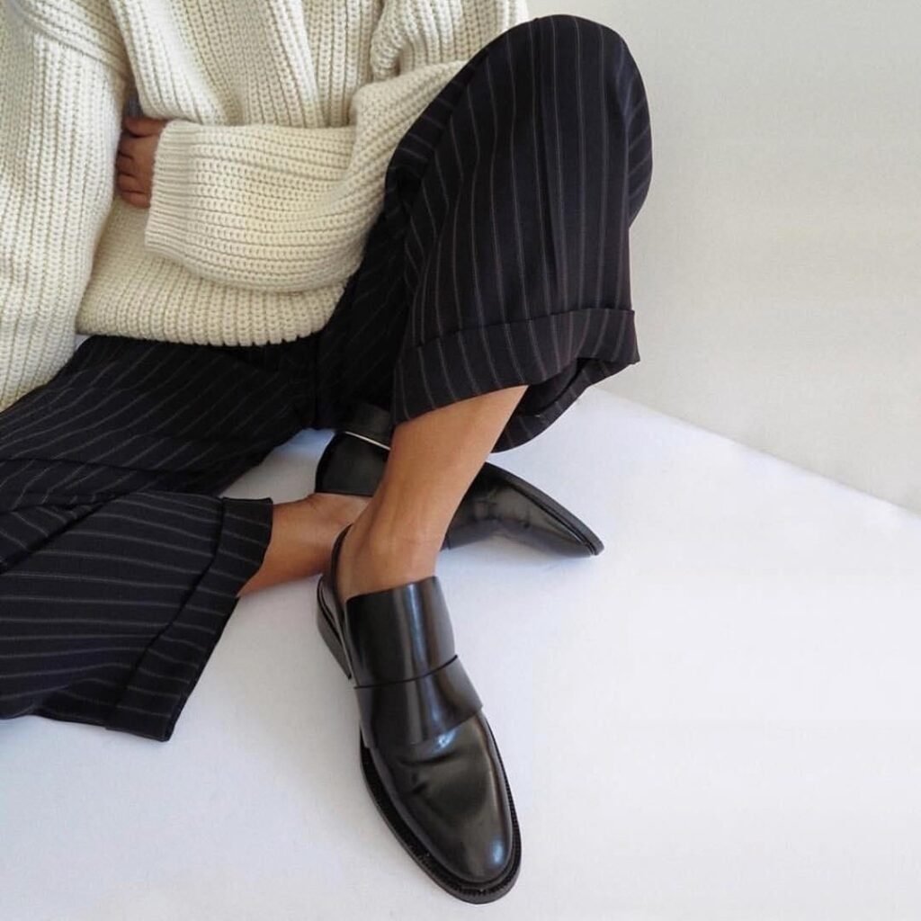 Stylish Outfit with Black Loafers