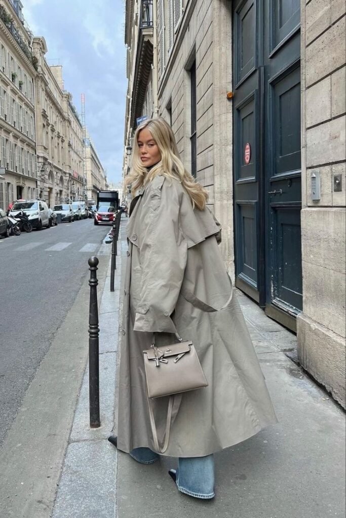 Classic beige trench coat