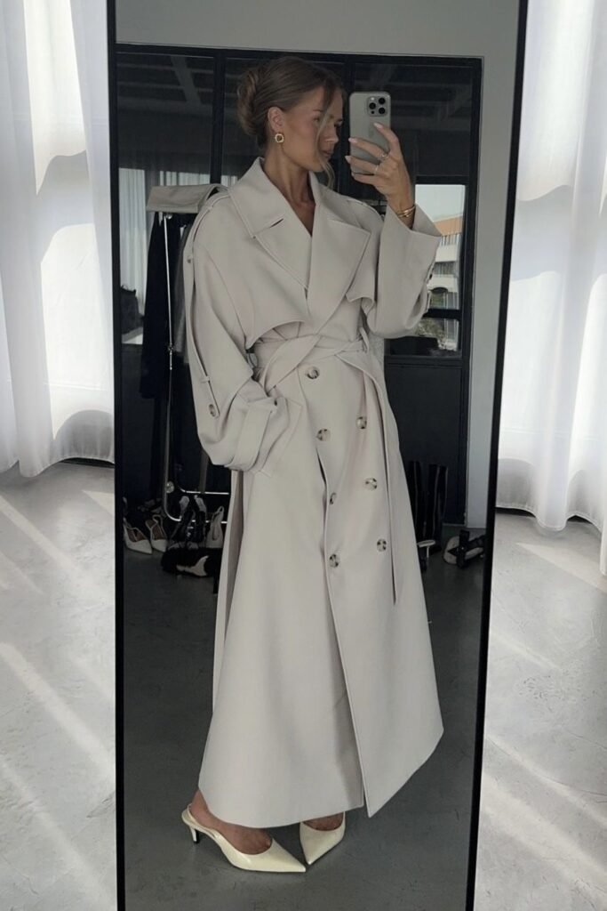 Stylish feminine trench coat