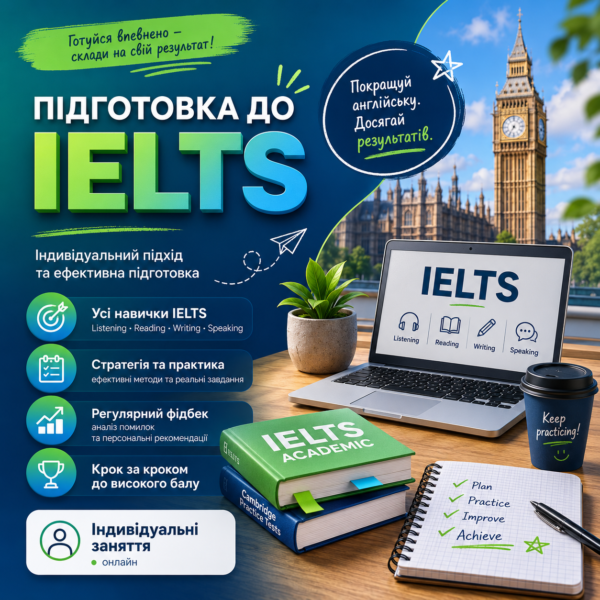 Застрягли на 6.0? Зламайте систему IELTS та отримайте 7.0+ з Native Speaker (100% Онлайн)