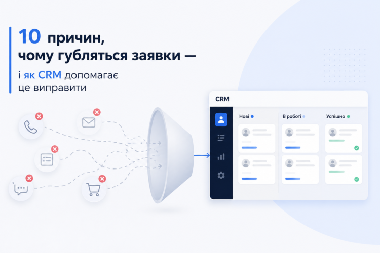 10 причин, чому губляться заявки — і як CRM допомагає це виправити 10 причин, чому губляться заявки — і як CRM допомагає це виправити