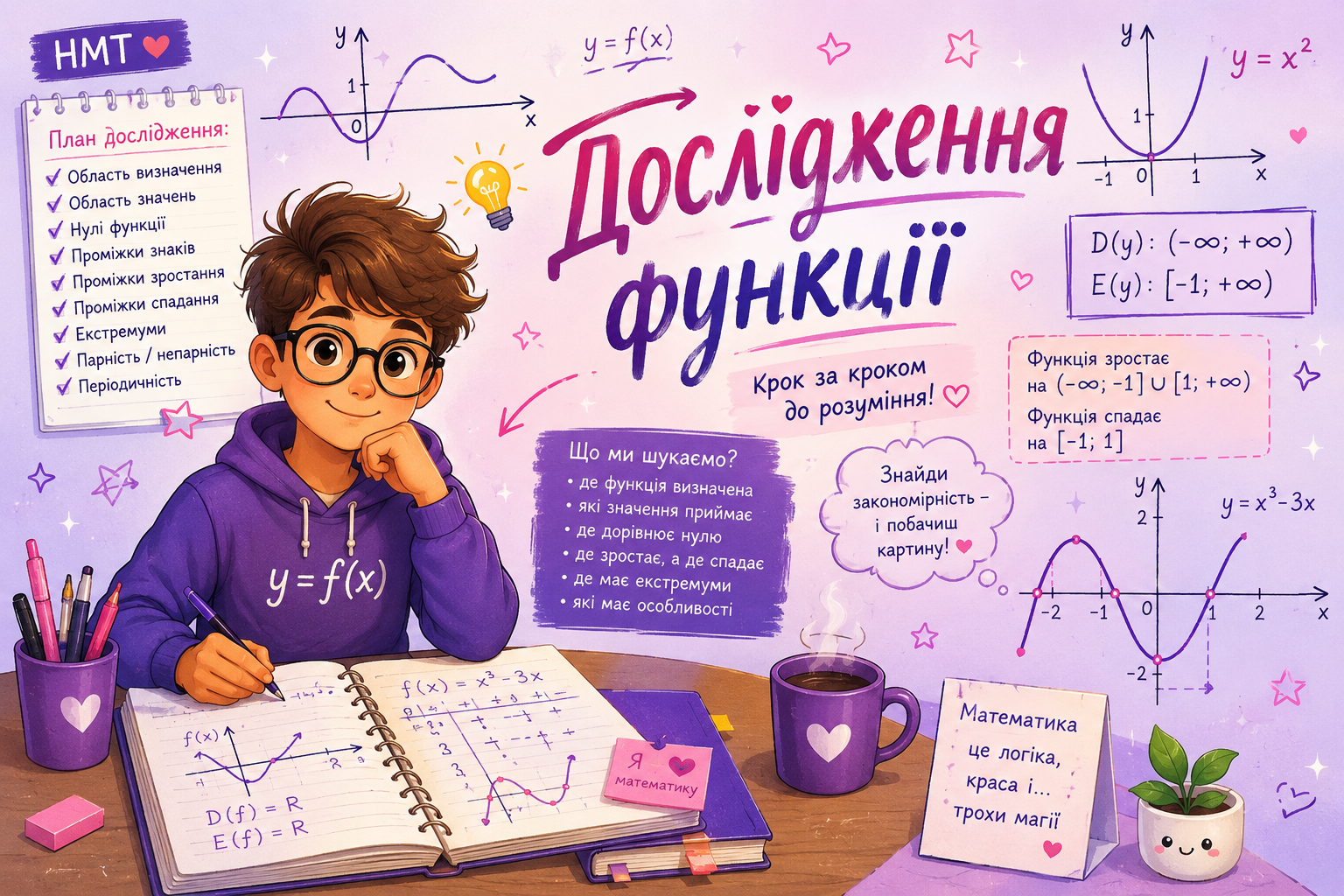 Підготовка до НМТ з математики з усмішкою: «Дослідження функції» 7 Діппер і Мейбл — лінійна функція