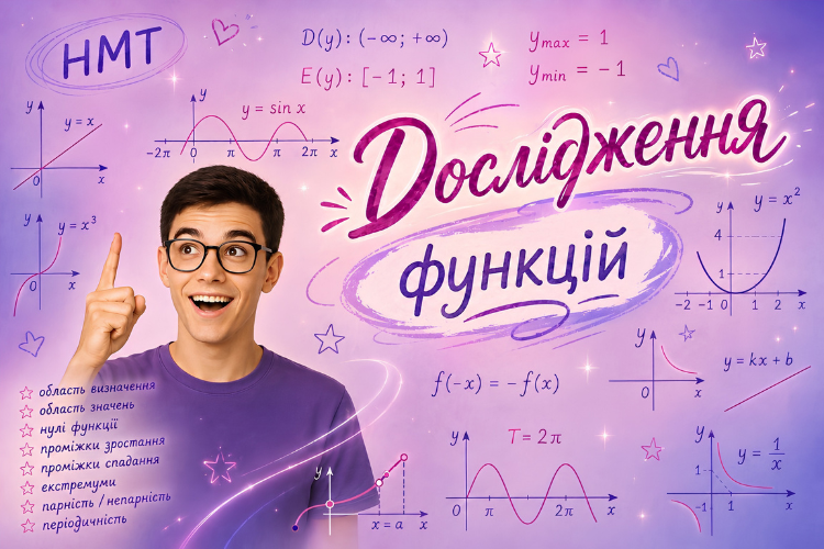 Підготовка до НМТ з математики з усмішкою: «Дослідження функції» Підготовка до НМТ з математики: конспект та план дослідження графіків функцій з усмішкою